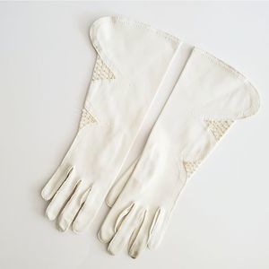 Vintage Beaded Gloves 3/4 Length Ivory